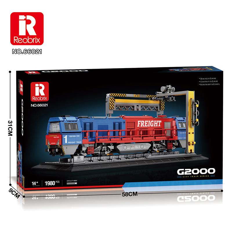 Freight Locomotive Building Blocks Set (NO.66021)