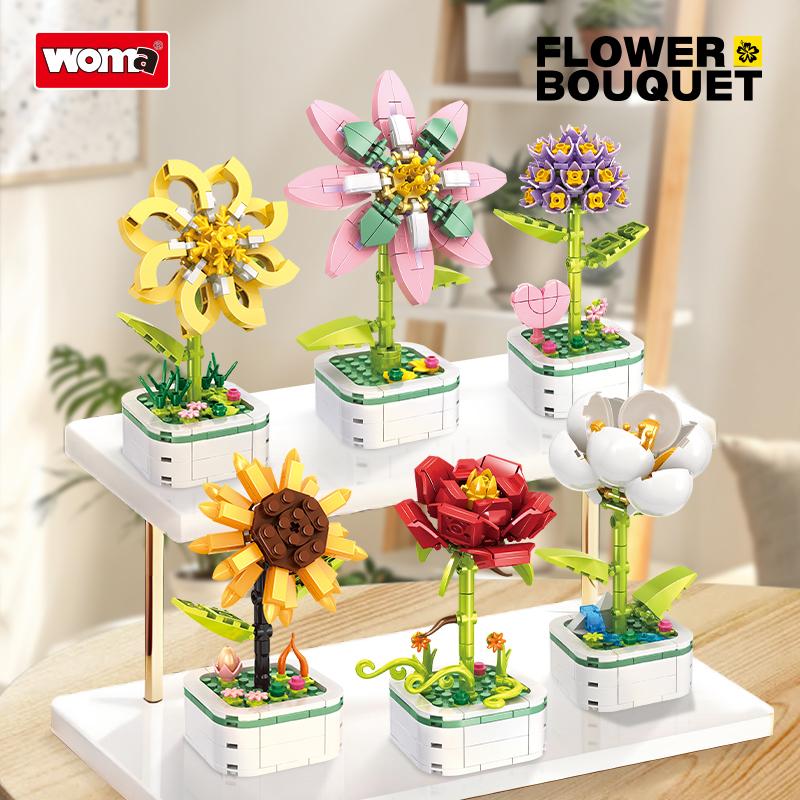 Flower Pot Collection - Clematis/Jasmine/Red Peony/Camellia/Hyacinth/Sunflower