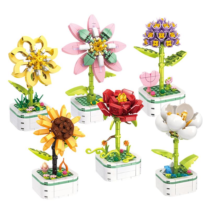 Flower Pot Collection - Clematis/Jasmine/Red Peony/Camellia/Hyacinth/Sunflower