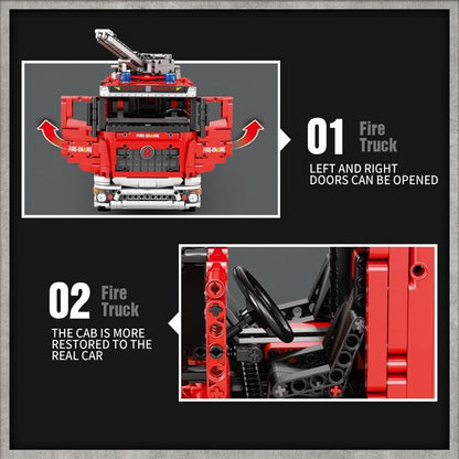 Reobrix Technic 22008 Fire Truck Building Blocks Set