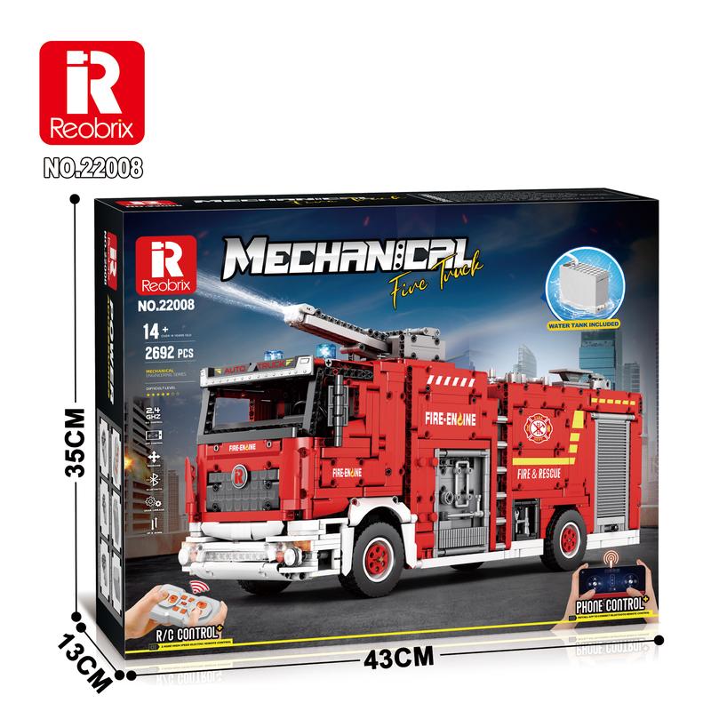 Reobrix Technic 22008 Fire Truck Building Blocks Set