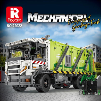 Reobrix Technic 22022 Garbage Truck Building Blocks Set