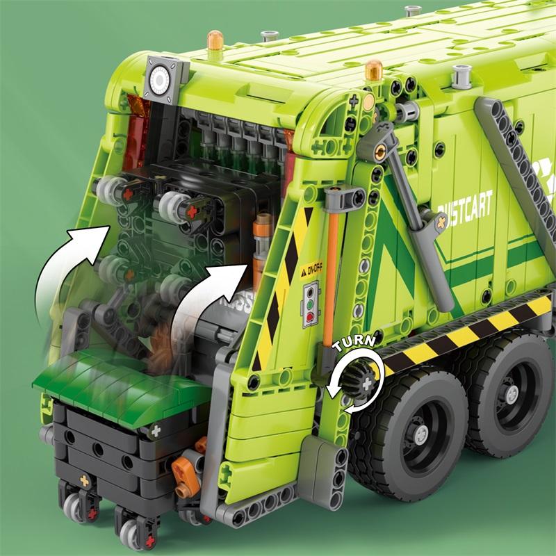 Reobrix Technic 22022 Garbage Truck Building Blocks Set