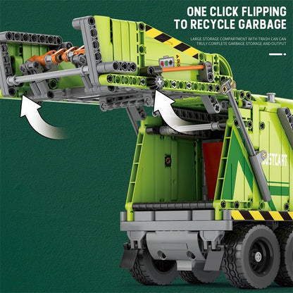 Reobrix Technic 22022 Garbage Truck Building Blocks Set