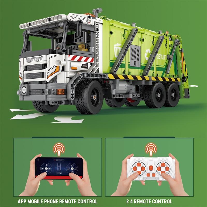 Reobrix Technic 22022 Garbage Truck Building Blocks Set