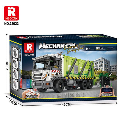 Reobrix Technic 22022 Garbage Truck Building Blocks Set