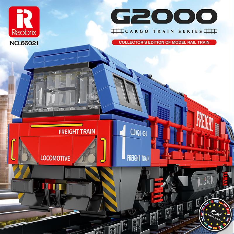 Freight Locomotive Building Blocks Set (NO.66021)