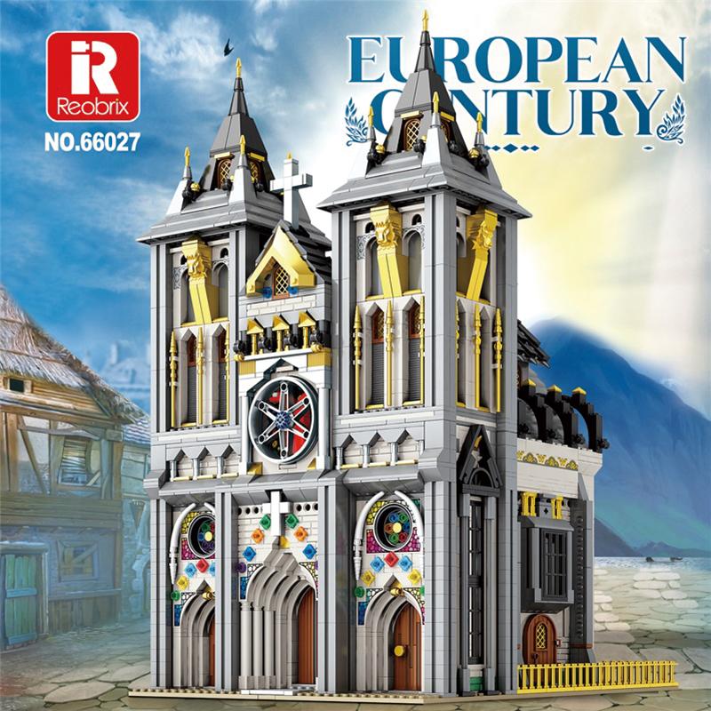Medieval Church Building Blocks with LED Light (NO.66027)