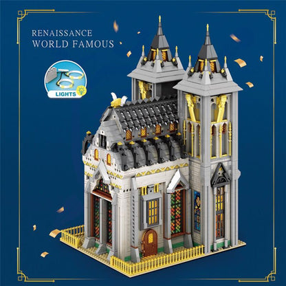 Medieval Church Building Blocks with LED Light (NO.66027)