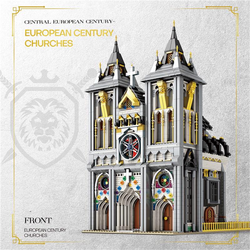 Medieval Church Building Blocks with LED Light (NO.66027)