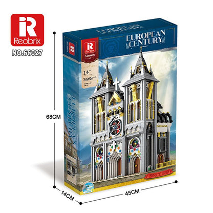 Medieval Church Building Blocks with LED Light (NO.66027)
