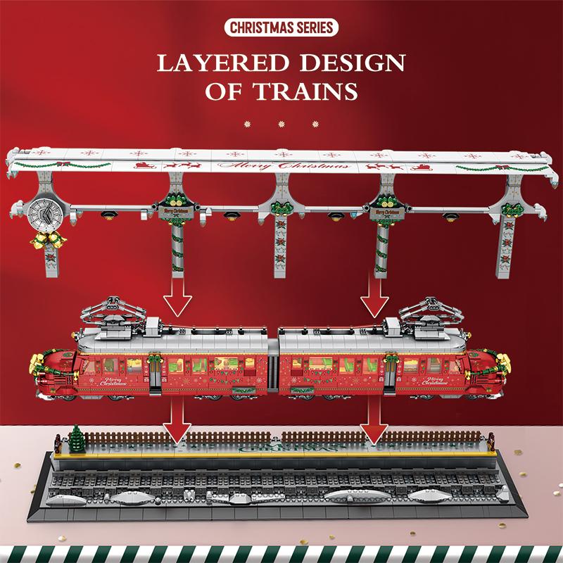 Christmas Train Building Blocks Set (NO.66034)