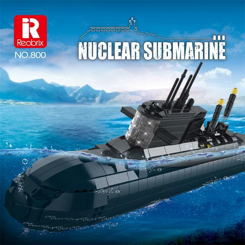 Nuclear Submarine Building Blocks Set (NO.800)