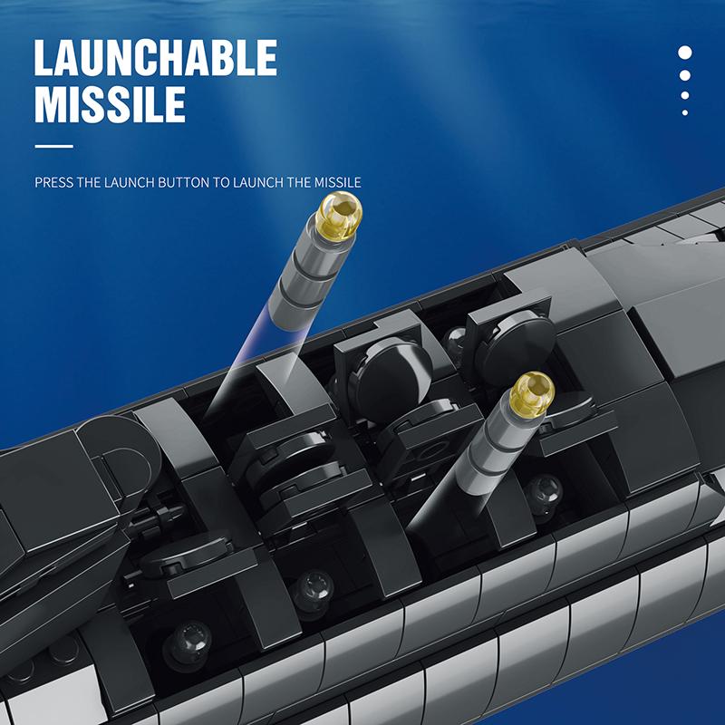 Nuclear Submarine Building Blocks Set (NO.800)