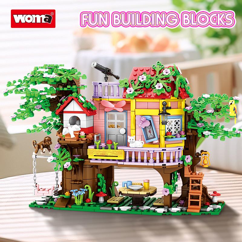 Tree House Building Set, Treehouse Fantasy Building Brick Kit Toys