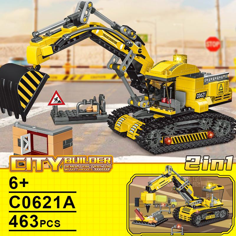 Technic Building Excavator Sets 2 in 1 - Construction Excavator Building Toys