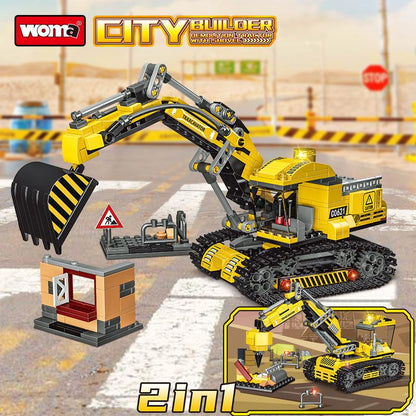 Technic Building Excavator Sets 2 in 1 - Construction Excavator Building Toys