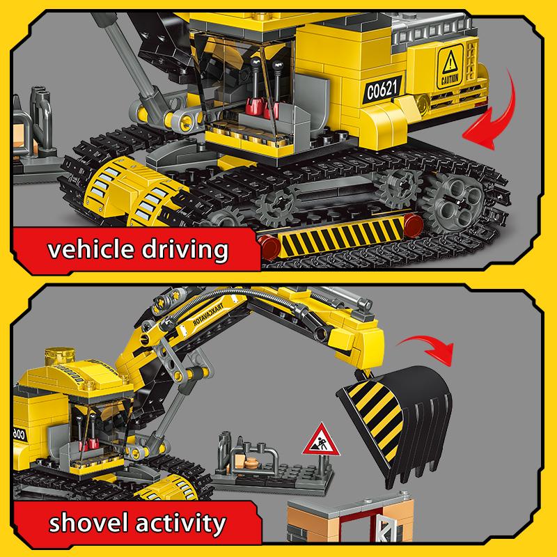 Technic Building Excavator Sets 2 in 1 - Construction Excavator Building Toys