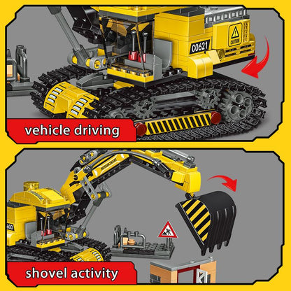 Technic Building Excavator Sets 2 in 1 - Construction Excavator Building Toys