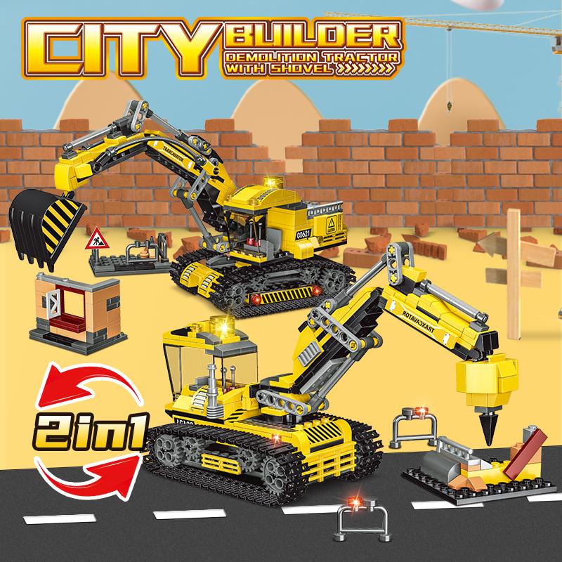 Technic Building Excavator Sets 2 in 1 - Construction Excavator Building Toys